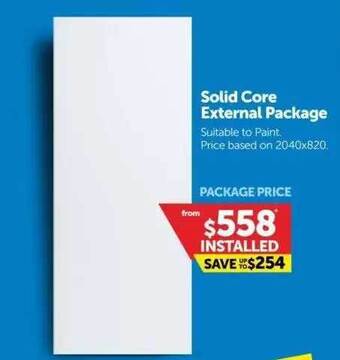 Doors Plus Solid Core External Package offer
