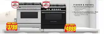 The Good Guys Fisher & Paykel 1. 90cm Dual Fuel Freestanding Cooker 2. 90cm Dual Fuel Freestanding Cooker - Black offer