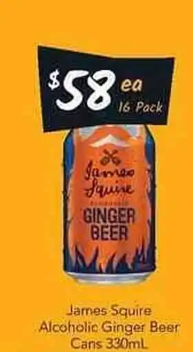 Cellarbrations James Squire Alcoholic Ginger Beer offer