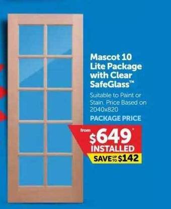 Doors Plus Mascot 10 Lite Package With Clear Safeglass offer