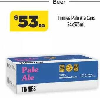 Liquorland Tinnies Pale Ale Cans offer