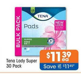 Good Price Pharmacy Tena Lady Super 30 Pack offer