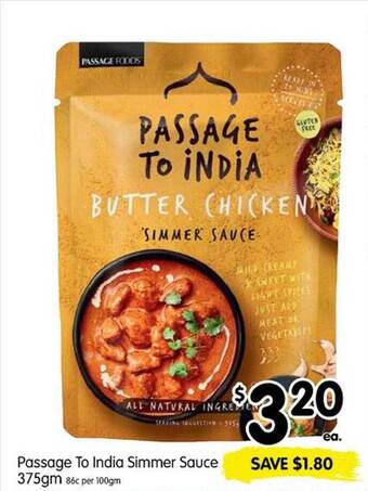 Spar Passage To India Simmer Sauce offer