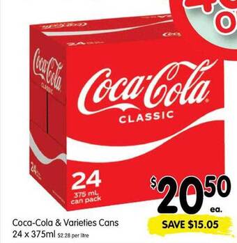 Spar Coca-cola & Varieties Cans offer