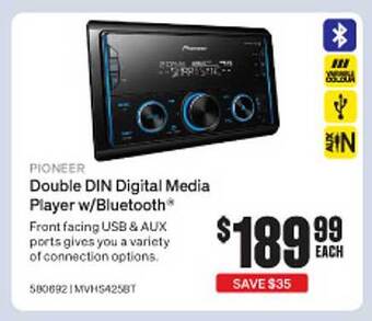 SuperCheap Auto Pioneer Double DIN Digital Media Player W-bluetooth offer
