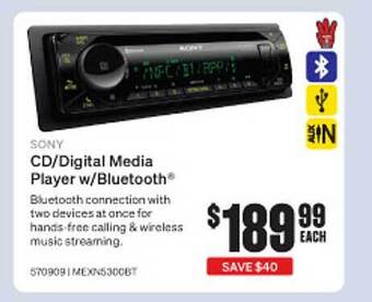 SuperCheap Auto Sony Cd-digital Media Player W-bluetooth offer