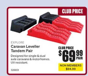 SuperCheap Auto Explore Caravan Leveller Tandem Pair offer