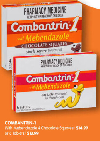 Alliance Pharmacy Combantrin-1 With Mebendazole 6 Tablets offer