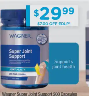 ePharmacy Wagner Super Joint Support 200 Capsules offer