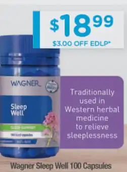 ePharmacy Wagner Sleep Well 100 Capsules offer