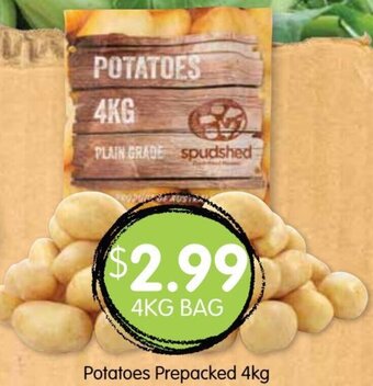Spudshed Potatoes Prepacked 4kg offer