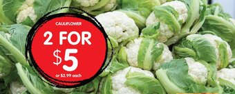 Spudshed Cauliflower offer