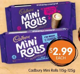 Spudshed Cadbury Mini Rolls 115g-125g offer