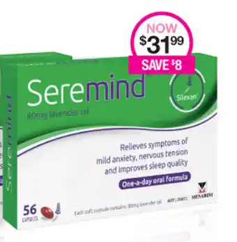 Priceline Seremind 80mg lavender Oil 56 Capsules offer