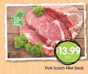 Spudshed Pork Scotch Fillet Steak offer