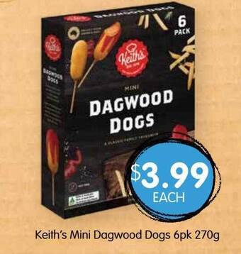 Spudshed Keith's Mini Dagwood Dogs 6pk offer