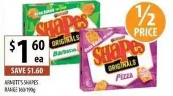 Supabarn Arnott's Shapes Range offer