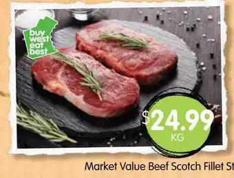 Spudshed Market Valut Beef Scotch Fillet offer