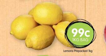Spudshed Lemons Prepacked offer