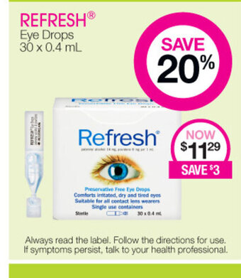 Refresh Eye Drops 30 x 0.4mL