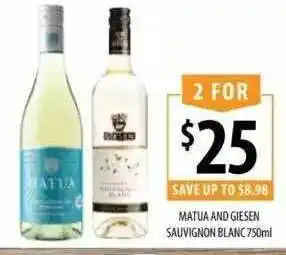 Matua And Giesen Sauvignon Blanc