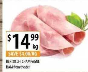 Supabarn Bertocchi Champagne Ham From The Deli offer