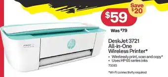 Australia Post DeskJet 3721 All-in One Wireless Printer offer