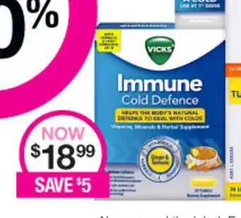 Priceline Vicks Immune Cold Defence offer