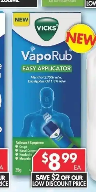 Pharmacy4Less Vicks VapoRub Easy Applicator Ointment 35g offer