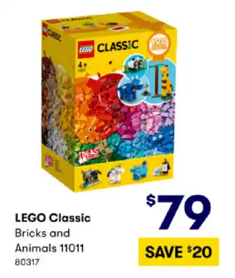 BIG W Lego City Classic Bricks and Animals 11011 offer
