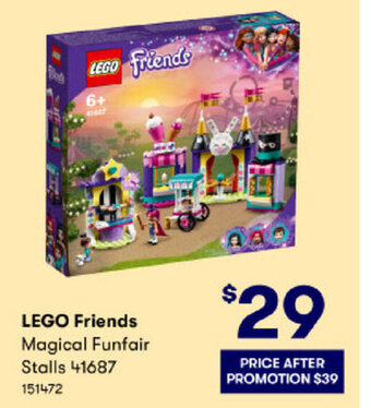 BIG W Lego Friends Magical Funfair Stalls 41687 offer