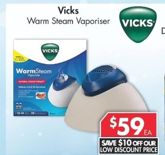 Pharmacy4Less Vicks Warm Steam Vaporiser offer