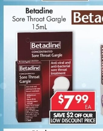 Betadine Sore Throat Gargle 15mL