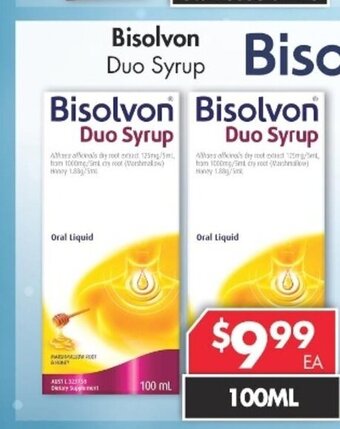 Pharmacy4Less Bisolvon Duo Syrup 100mL offer