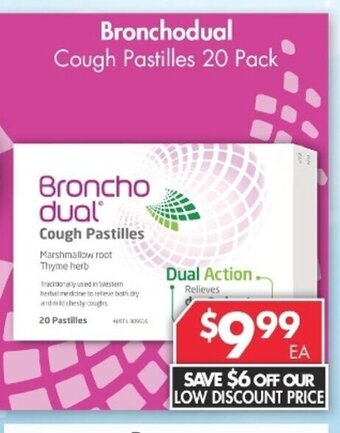 Bronchodual Cough pastilles 20 Pack