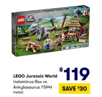 BIG W Lego Jurassic World Indominus Rex vs Ankylosaurus 75941 offer