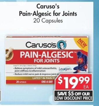 Caruso's Pain-Algesic for Joints 20 Capsules