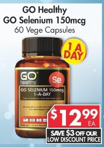 Pharmacy4Less Go Healthy Go Selenium 150mcg 60 Vege Capsules offer