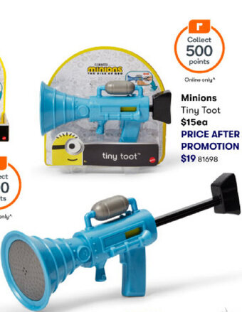 BIG W Minions Tiny Toot offer