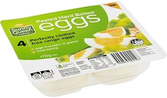 Woolworths Sunny Queen Hard Boiled Eggs 170g Pk 4 u2013 From the Fridge offer