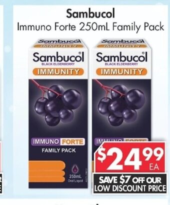 Pharmacy4Less Sambucol Immuno Forte 250mL Family Pack offer