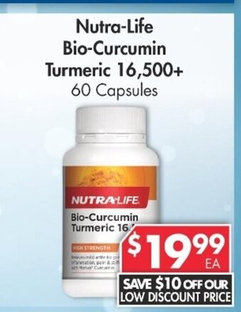 Pharmacy4Less Nutra-Life Bio-Curcumin Turmeric 16,500+ 60 Capsules offer