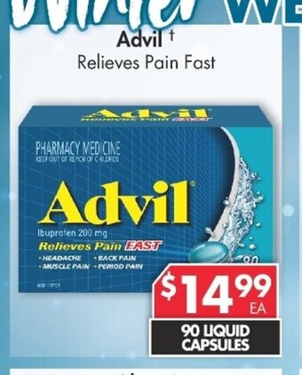 Pharmacy4Less Advil Relieves Pain Fast offer