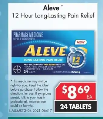 Pharmacy4Less Aleve 12 Hours Long Lasting Pain Relief offer