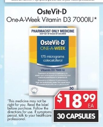 Pharmacy4Less OsteVit-D One-A-Week Vitamin D3 7000IU offer