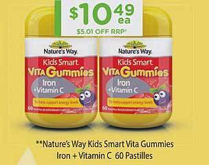 Chemist Warehouse Nature's Way Kids Smart Vita Gummies offer