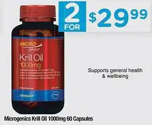 Chemist Warehouse Microgenics Krill Oil 60 Capsules offer