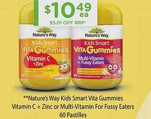 Chemist Warehouse Nature's Way Kids Smart Vita Gummies offer