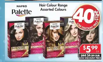 Pharmacy4Less Napro Palette Hair Colour Range Assorted Colours offer
