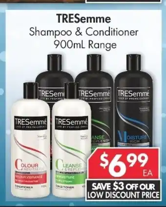 Pharmacy4Less Tresemme Shampoo & Conditioner 900mL Range offer